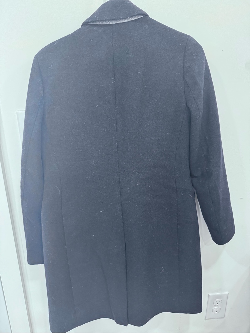 J. Crew Women’s Navy Wool Blend Topcoat - Picture 4 of 6